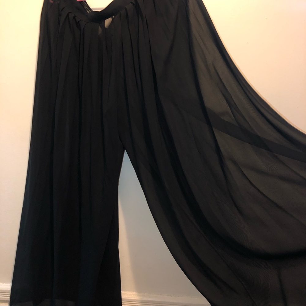 American Apparel black chiffon pants size small